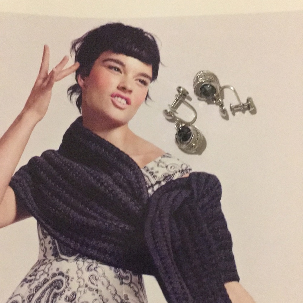 Vintage trifari  filigree silver clips